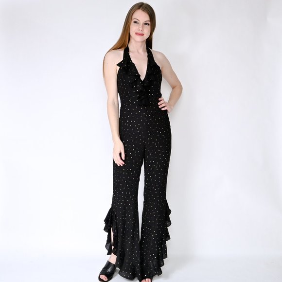 AMANDA UPRICHARD Moonlight Jumpsuit Gold Star - Picture 5 of 6